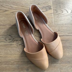 Tom’s Jutti D’Orsay Nude Leather Ballet Flats (9)